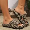 Женские ретро шлепанцы EVA с леопардовым принтом - Пляжные сандалии с открытым носком, на мягкой амортизирующей подошве, быстросохнущие, легкие f