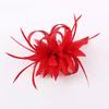 Women Chic Fascinator Hat Cocktail Brooch Wedding Headpiece Church Headwear Party Feather Hair Accessories Sinamay Fascinators