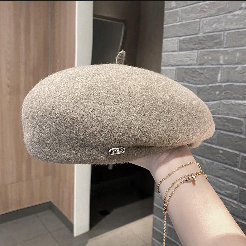 Британский шерстяной фетр Корейский бисер Ретро берет для женщин - Осень/Зима Социальный тренд художника