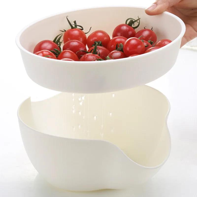 Компот Пластиковая Европейская Двухслойная Дыня Семена Фруктов Сушеные Фрукты Ленивая Тарелка Круглая Творческий Домашний Украшение