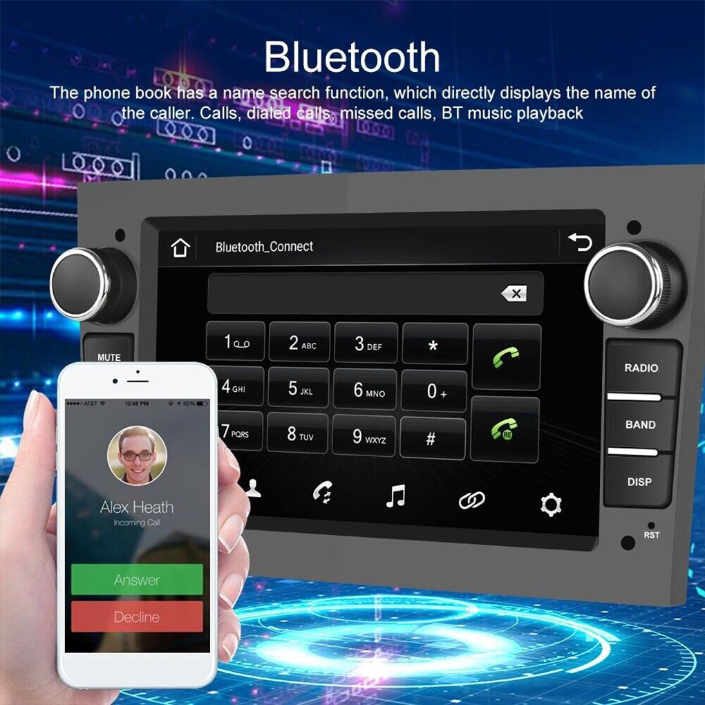 7" Автомагнитола для Vauxhall Opel Astra Corsa для Apple Carplay Car Radio Stereo GPS Android 13 Автомобильный мультимедиа Автомобильный экран