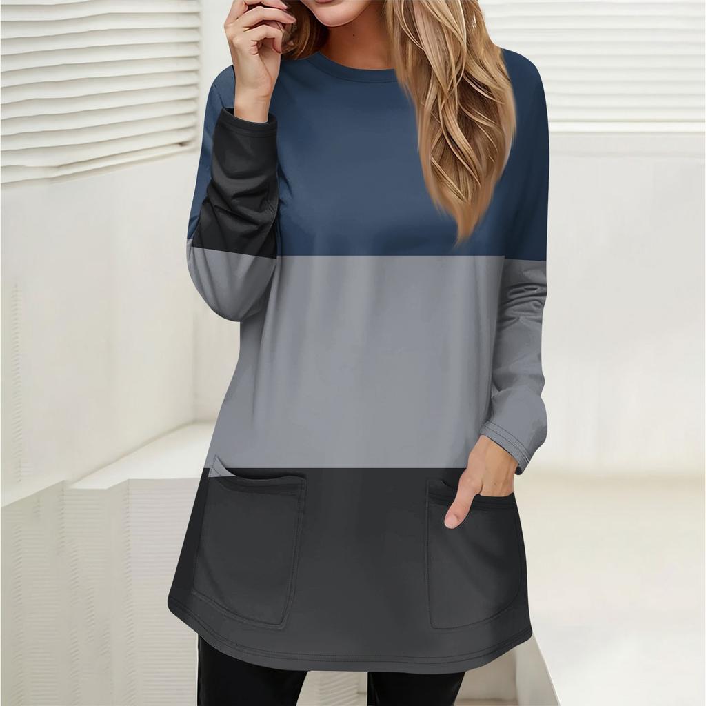 Женская толстовка, пуловер, спортивная одежда, карман, принт, повседневный топ с круглым вырезом и длинными рукавами