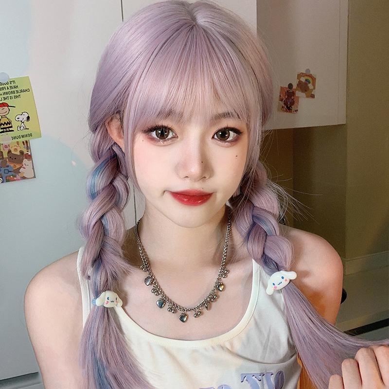 Bybrana Длинные объемные синтетические парики с челкой, естественная волна для женщин, натуральный парик для косплея, термостойкий