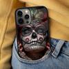 calaveras floral sugar skull Soft Phone Case for iPhone 17 Air 16e Pro max 15 Pro 13 14 Plus 11 12 MagSafe Magnetic Coque