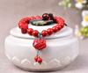 Authentic Red Cinnabar Bracelet with Fu Coin Peace Lock Bead – Women's Gift