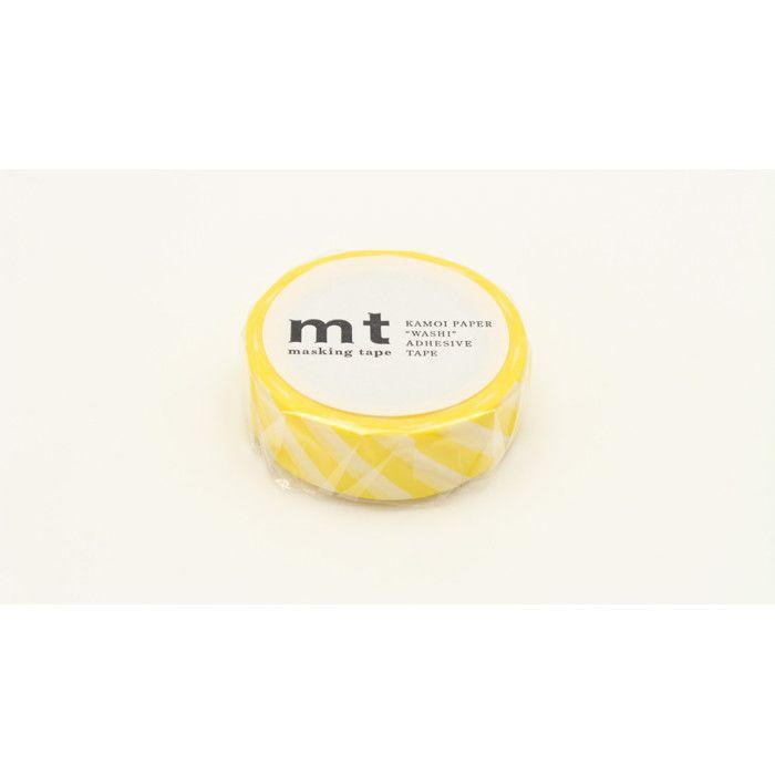 Masking Tape MT rayures jaune - stripe lemon