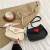 Fashion Bags Women Korean Style Cute Shoulder Bag New Ins Wind Hundred Shoulder Crossbody Bag Splicing Love Armpit Bag