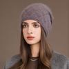 Новая шапка из кроличьего меха, женская зимняя теплая вязаная шапка-берет, зимний берет для женщин среднего и пожилого возраста, сезон осень-зима