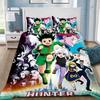 3D принты Hunter x Hunter Мягкое постельное белье Пододеяльник Наволочка Комплект постельного белья Для взрослых Мальчик Девочка Украшение спальни Детская Односпальная Двуспальная Большого размера Размеры