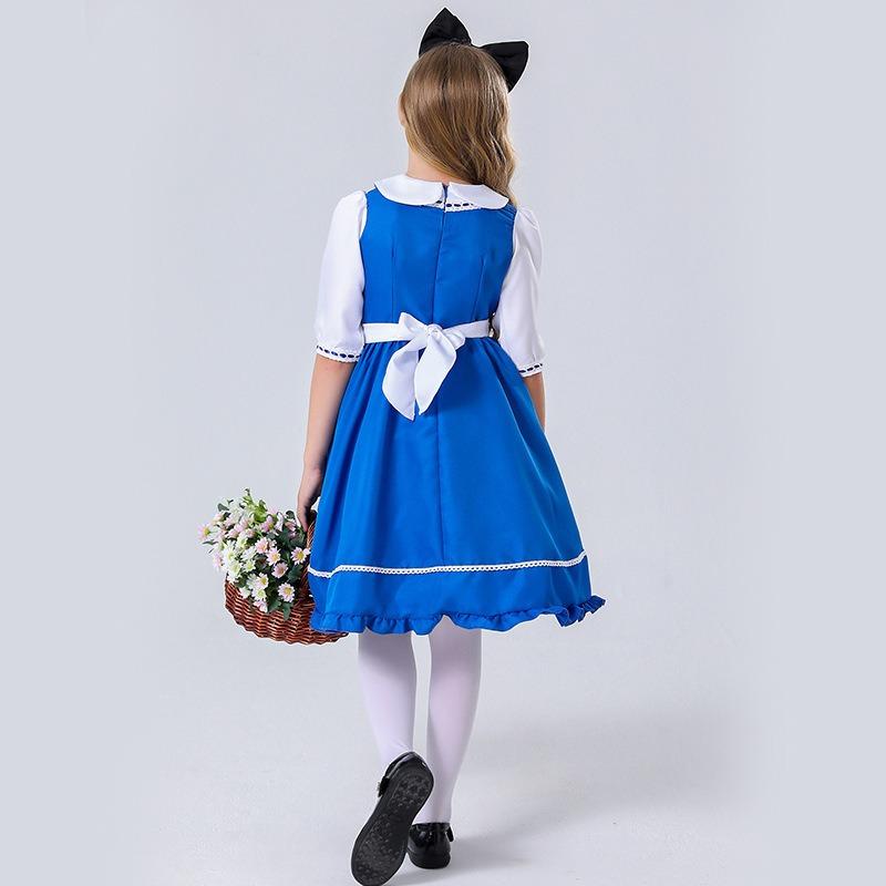 Halloween Alice In Wonderland Adult Maid Dress Blue Maid Dress Cute Princess Dress Parent-Child Dress