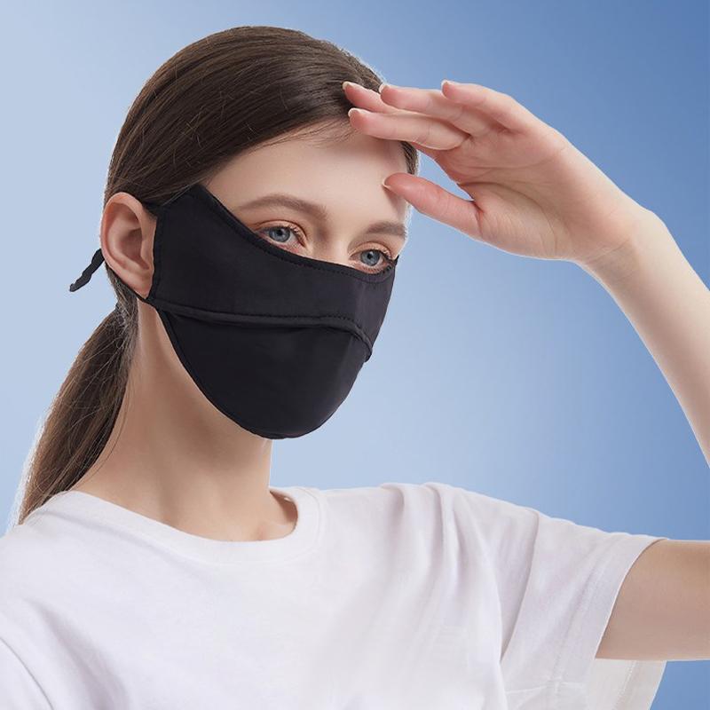 1 шт. Новая маска из ледяного шелка, солнцезащитная, для защиты глаз, солнцезащитная маска, летняя маска для защиты от УФ-лучей, шарф для езды, альпинизма