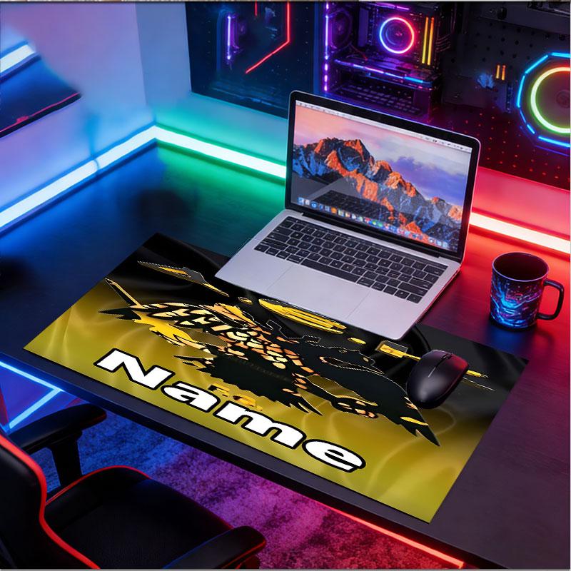 Custom Name Personalized AEK Athens FC Pattern Mousepad, Laptop PC Desk Mat, Decorative Desk Mat for Home Keyboard Pad Gift