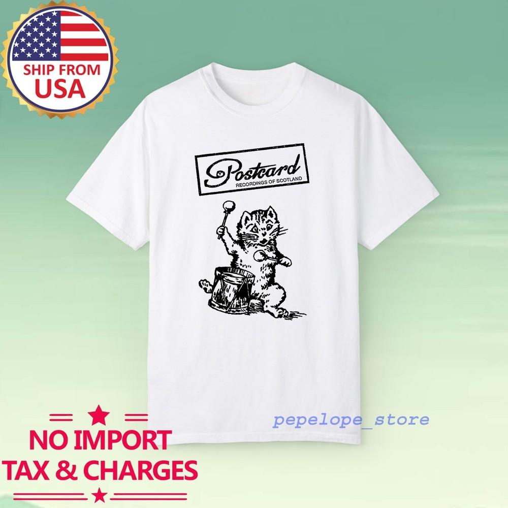 POSTCARD RECORDS Men#039;s Black Size S5XL Unisex T-Shirt