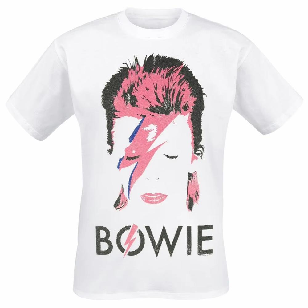 Retro TShirt with David Bowie Aladdin Sane Lightning Classic Graphic Print Creative Inspiration Featuring Rock Art Fans
