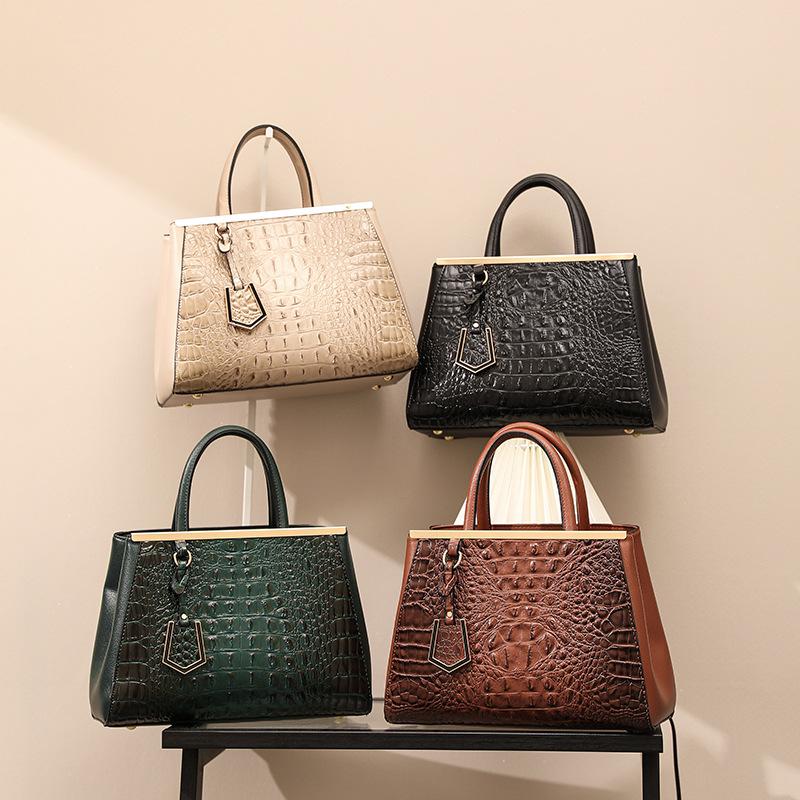 Новые европейские и американские сумки Узор крокодила Простая и модная и универсальная женская сумка, Большая вместимость, Сумка через плечо