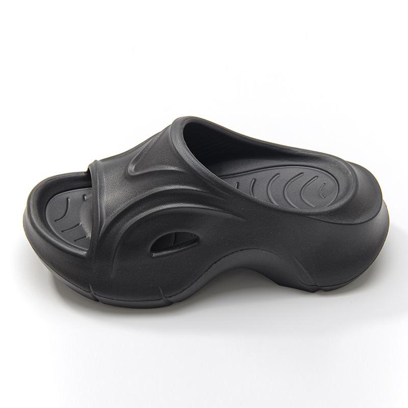 Сандалии-слайды с нескользящей подошвой и увеличением высоты на 7 см для женщин, летние, для улицы, новые, из ЭВА, с амортизацией, пляжные, повседневные, на толстой подошве