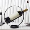 Creative Metal Wine Rack Vintage Wine Bottle Storage And Glass Holder Bar Home Decoration Display Stand