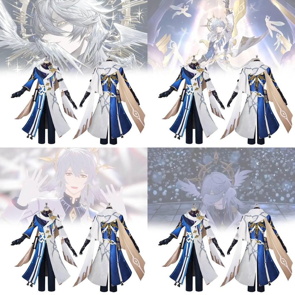 Милый и стильный костюм для косплея Honkai Star Rail для мужчин в ярком синем цвете