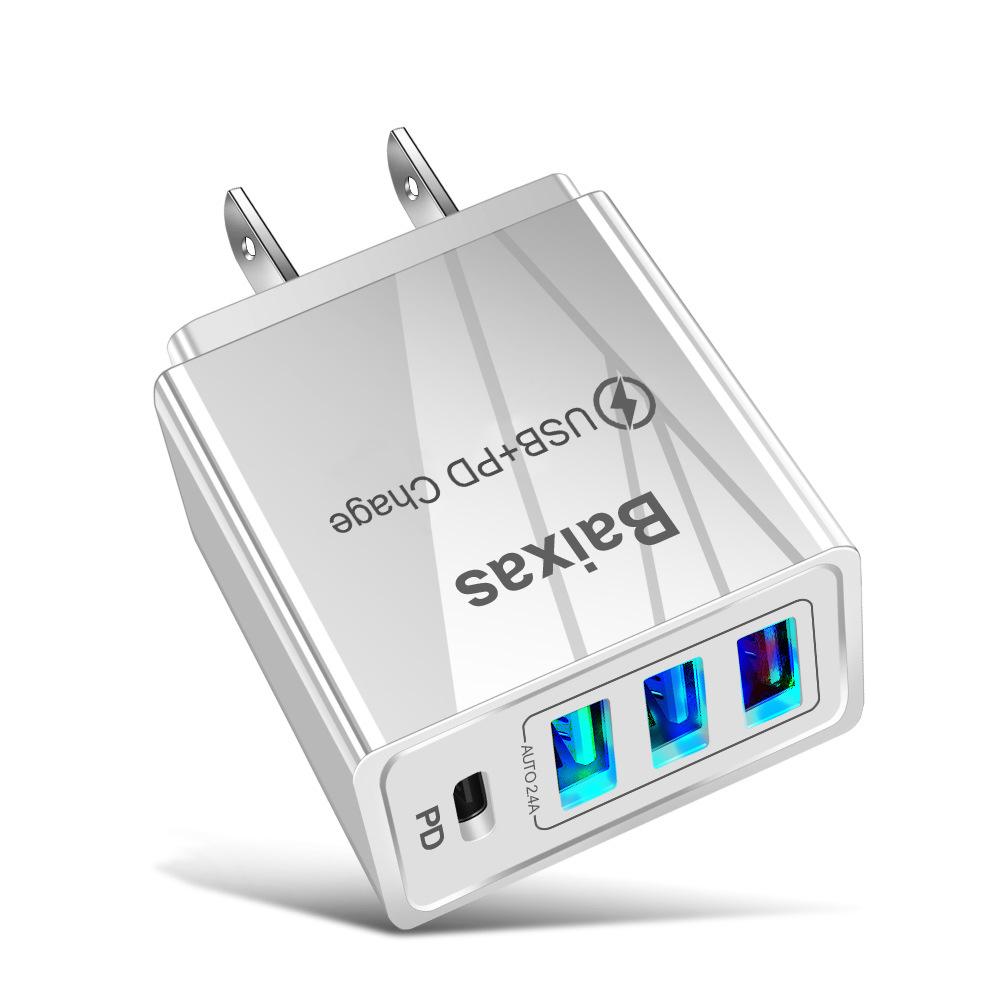 Универсальное 4-портовое USB-зарядное устройство для путешествий 5 В/2,4 А, адаптер быстрой зарядки - вилка AU/EU/UK/US