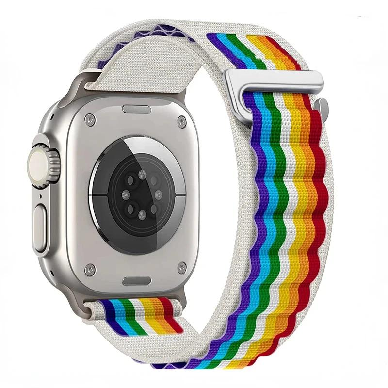 Ремешок Alpine Loop для Apple Watch Ultra 3 Ремешок 49 мм 11 10 9 8 7 46 мм 42 мм 45 мм 41 мм Нейлоновый Спортивный Браслет iWatch 6 5 SE 44 мм Ремень