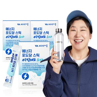 Энергетический глюкозный стик Энергетический напиток Ssarangyo Soda Flavor 30 пакетов x 3 коробки, корейское здоровье