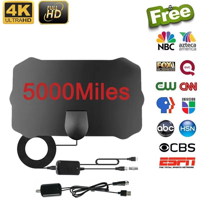4K комнатная ТВ цифровая приставка Антенна HD HDTV Антенна DVB-T/T2 DVBT2 Кабельное ТВ Антенна 5000 миль UHF VHF DTV Антенны Антенна для автомобиля RV