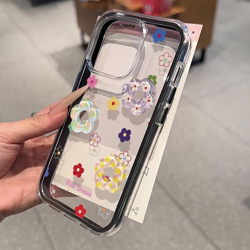 Граффити-цветок дофамина для чехла мобильного телефона iPhone17 Pro Max 16 простой 15Pro нишевый