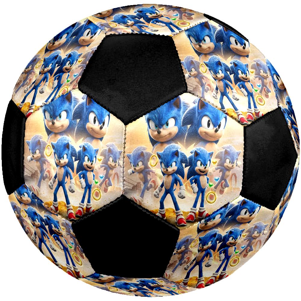1pc Sonic The Hedgehog Football Soccer Ball Size 5 Indoor Soccer Ball Fashion Colorful Backyard Game -Great For Sports Fans Gift HE85