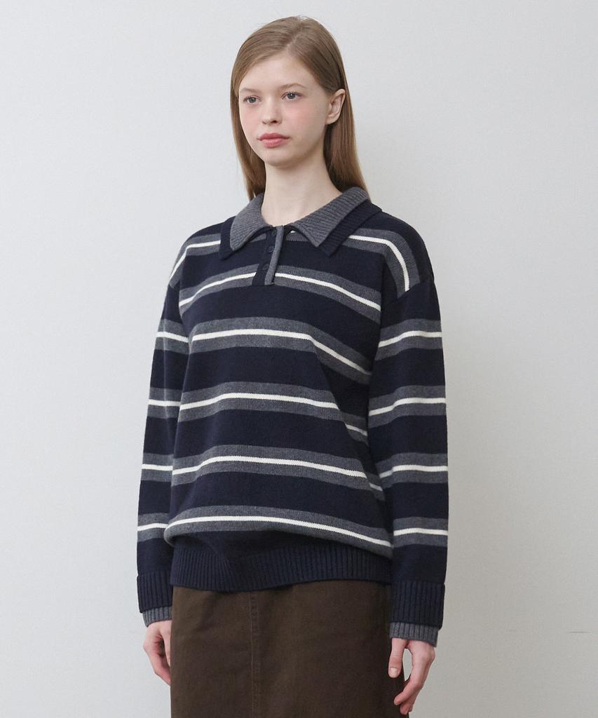 MICANE Toby Striped Collar Knit
