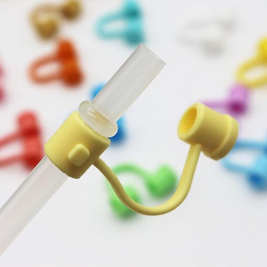 24 шт. чехол для трубочки 8 мм однотонный пищевой силикон многоразовый пыленепроницаемый универсальный стеклянный наконечник для трубочки заглушка для кухонных принадлежностей