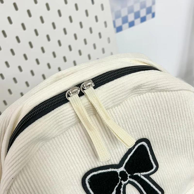 Милые рюкзаки с бантиком в эстетичном стиле, легкие школьные ранцы, студенческий рюкзак в милом стиле для девочек, женский вельветовый колледжный мочилас KTY