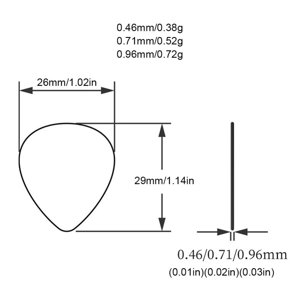 3 шт./лот 0,46 мм 0,71 мм 0,96 мм целлулоидные медиаторы для гитары звездного неба