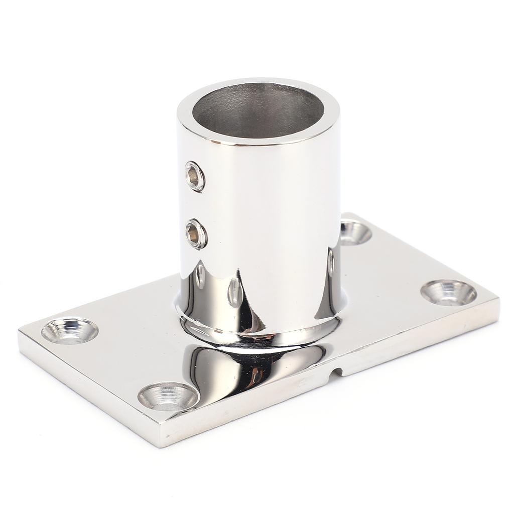 Stanchion Base Stainless Steel 90 Degree Rectangular Durable AntiCorrosion Polishing Hnadrail Fitting for Boat