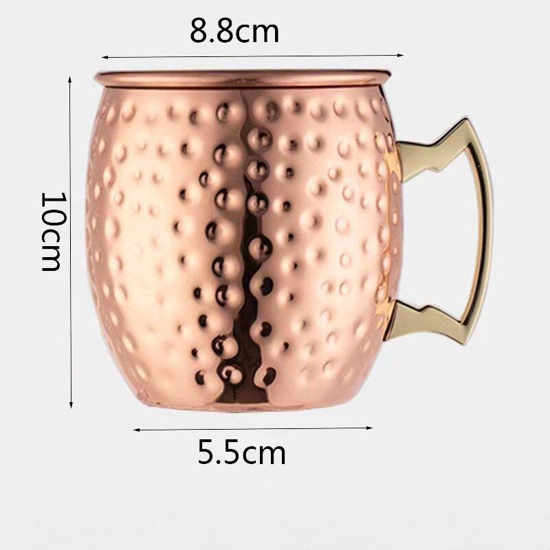 Кружки для Московского мула 530 мл, кованая медь, нержавеющая сталь, коктейльная чаша, пивные бокалы, пивная кружка, кружка для питья воды, холодных напитков