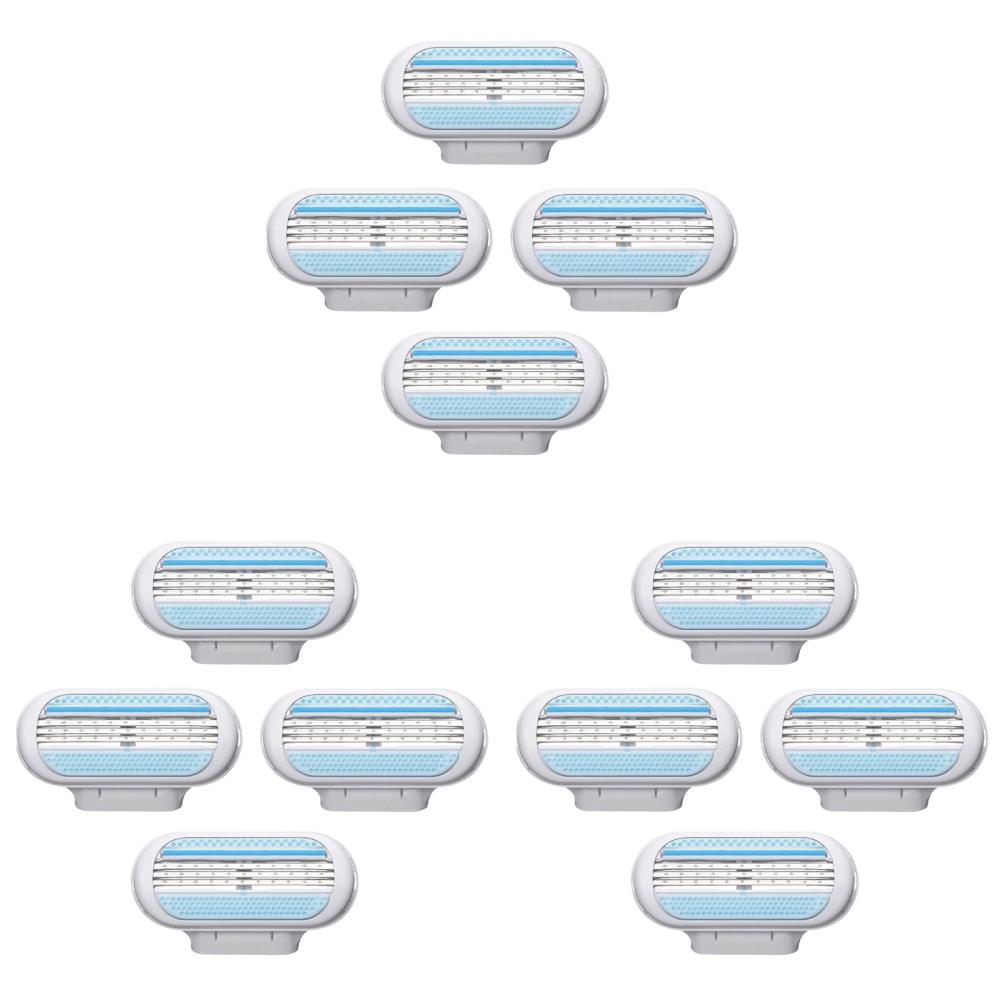 4-40 ШТ. Женские Лезвия для Безопасной Бритвы Бикини Комфортный Удалятор Волос 3-Слойная Сменная Головка Женские Лезвия для Бритья для Бритвы Venus