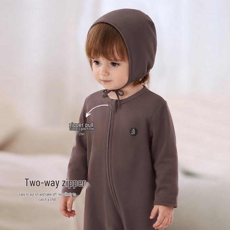 Babylove Хлопковый комбинезон для младенцев с длинным рукавом и молнией