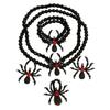 Набор: ожерелье, браслет и кольцо Meier Gothic dark punk, statement, хэллоуин, с бриллиантовой пауком
