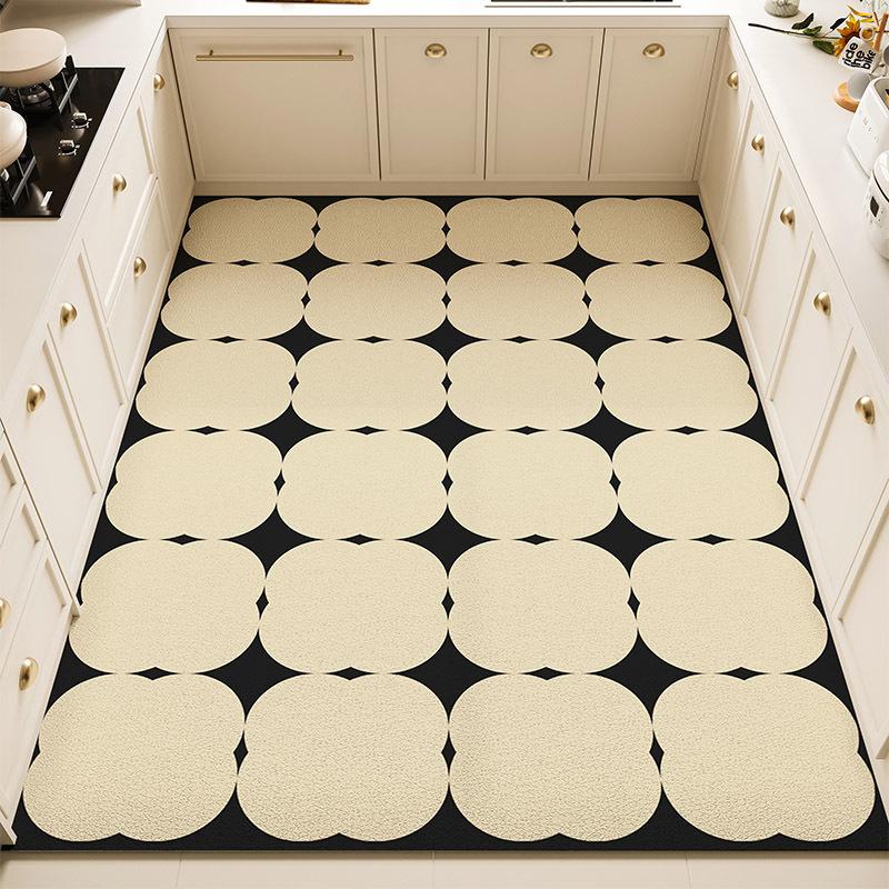 Fresh Kitchen Mat - Waterproof, Oil-Resistant, Non-Slip PVC Leather Area Rug, Easy-Clean and Cuttable Floor Mat for Home Use