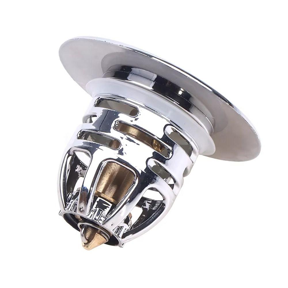 2Pcs Bounce Up Press Type Shower Sink Plug Plastic/Brass Core Wash Basin Stopper New Drain Filter
