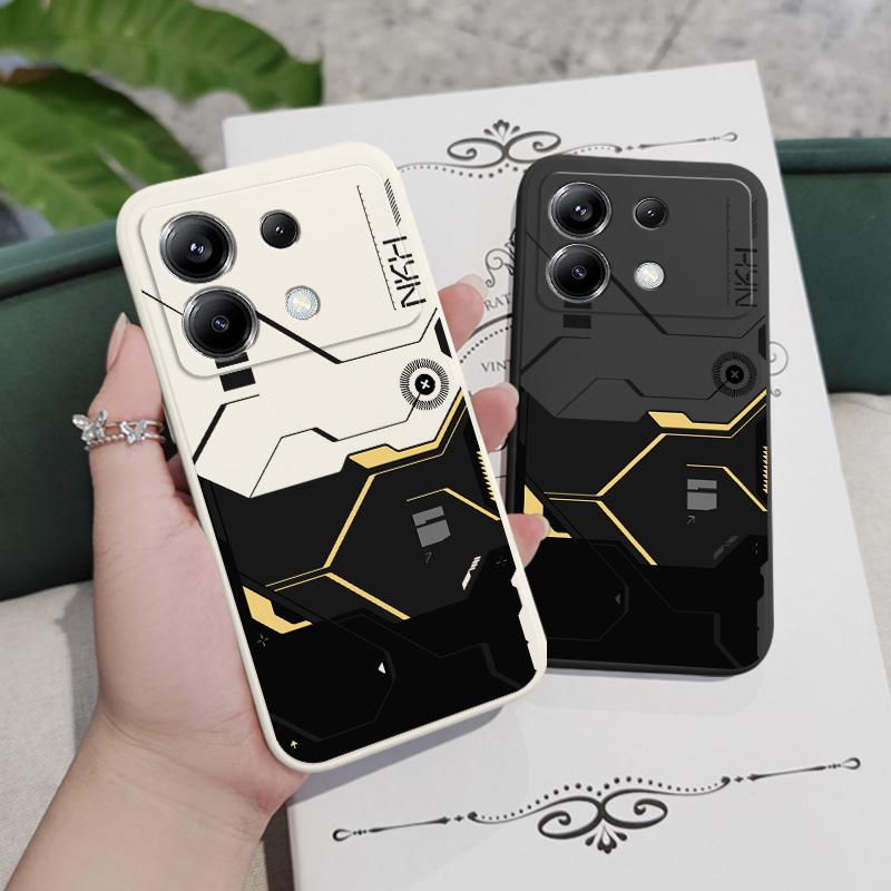 Золотой Чехол для Телефона с Механизмами для Xiaomi Poco F8 F7 X7 X6 F6 M6 M5 M5S F5 X5 F4 X4 M4 F3 X3 Ultra Pro GT Силиконовый Чехол