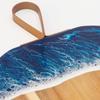 Разделочная доска из дерева и смолы Blue Ocean Wave, разделочные доски для мяса, круглая разделочная доска из эпоксидной смолы, поднос для хлеба и сыра