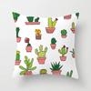Office Chair Cushion Cover Creative Cartoon Cactus Print Pillow Cover Fashionable Luxury Home Decoration