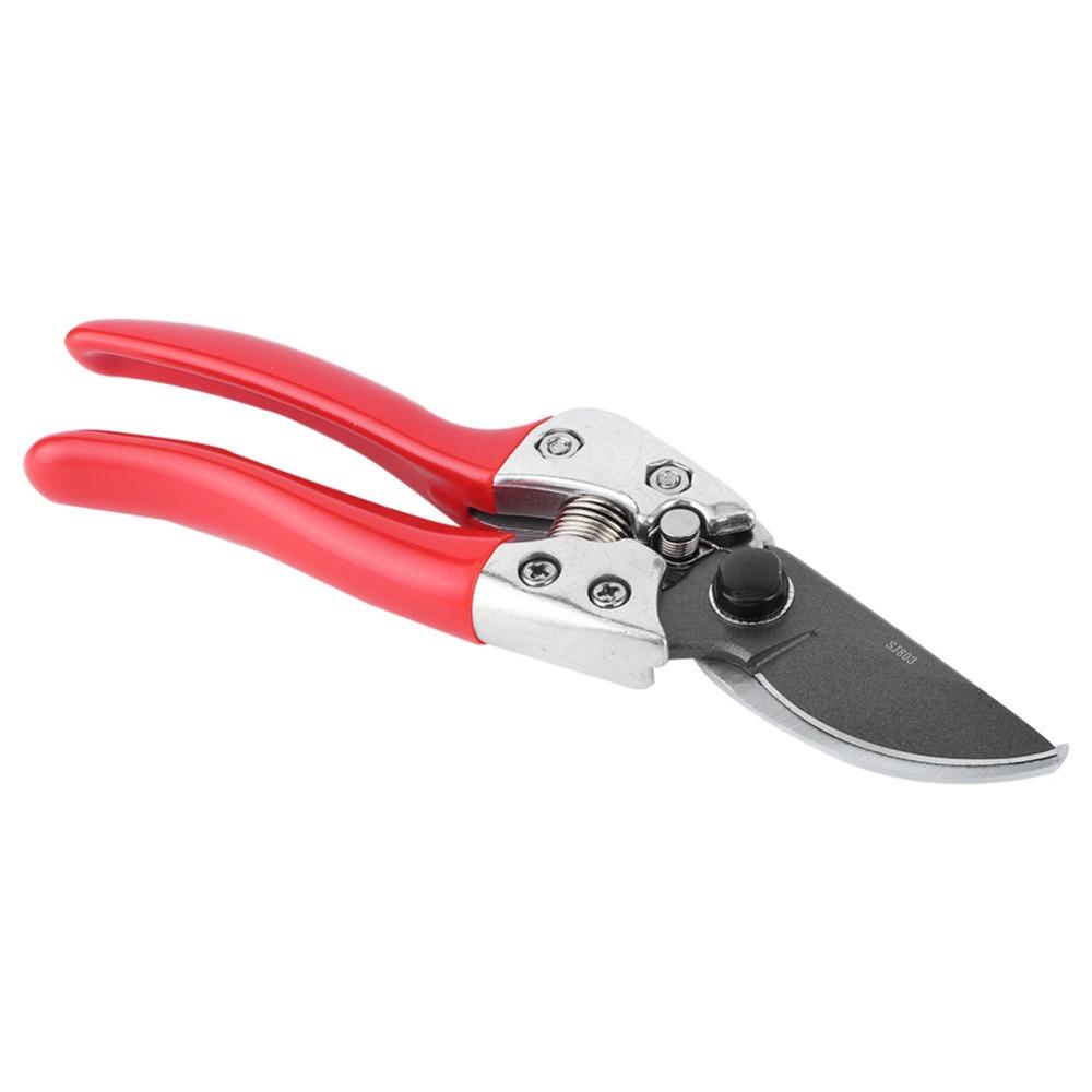 Silver and Red Pruning Shears SK5 Steel Hand Pruners Professional Trimming Scissors