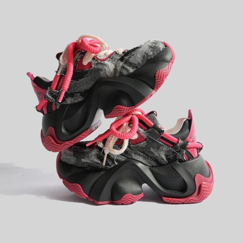 Модные туфли на толстой вулканизированной подошве для пап 2024 года, осень и зима, новые легкие и дышащие повседневные спортивные женские туфли Trafza