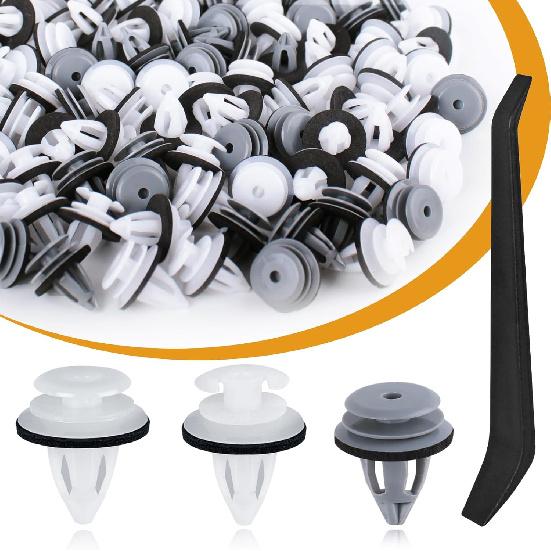 Xislet 120Pcs Door Trim Panel Retainer Clips Compatible With BMW 3 5 7 Series E36 E34 E38 E39 M3 X1, X3, X4, X5, X6 Replace 51411973500, 51418224768,