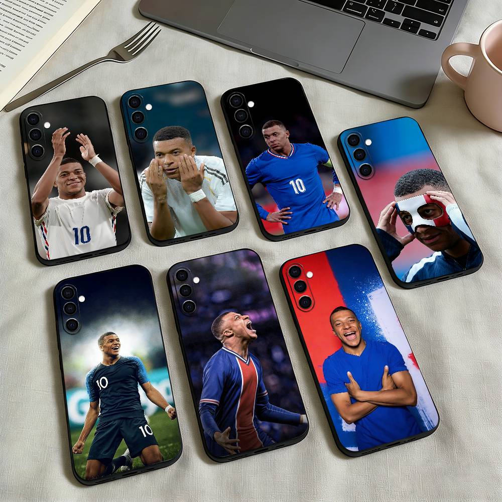 Football Star m -MbappeS-s Phone Case For Samsung Galaxy A73,A72,A71,A70,A53,A52,A51,Soft Silicone Black Cover