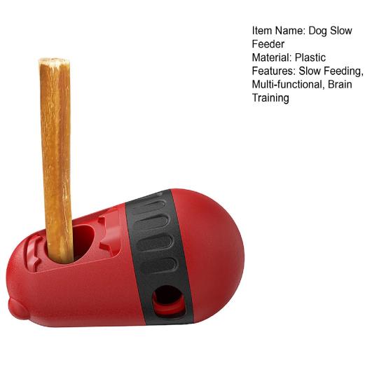 Dog Puzzle Feeder Dog Treat Dispensing Toy with Anti-choking Bully Sticks Holder Interactive Puppy Slow Feeder for Small Medium Large Dogs