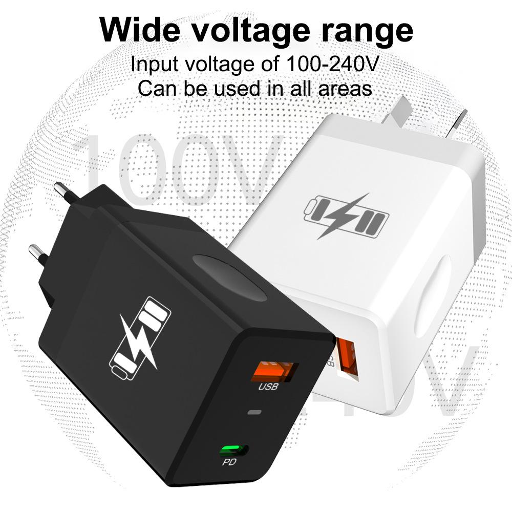 Thumbprint Dual USB 2.4A Travel Charger - US, EU, KR, UK Plugs