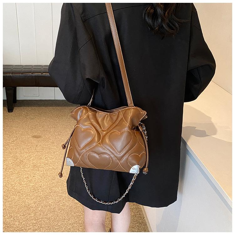 Модная сумка-ведро на осень и зиму, ретро-ромб, простой и нишевый выбор.