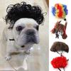 Funny Pet Cosplay Outfits Xmas Clothes Wig Cap Hat Pet Wig Pet Costume Cat Accessories